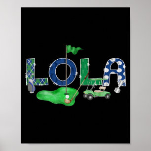 Golf lola Hole-in-One Golf 1. Geburtstag Jungenpar Poster
