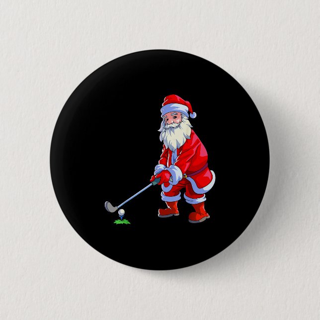 Golf Lover Christmas Shirt Men Golf Club Golfing S Button (Vorderseite)