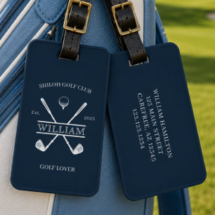 Golf Lover Cross Club Dark Blue Gepäckanhänger