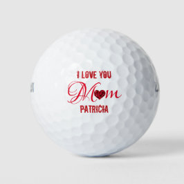 Golf Lover I Liebe You Mama Rotes Herz Mütter Tag Golfball