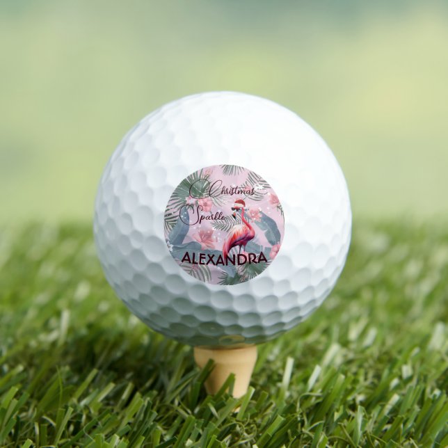 Golf Lovers Persönliche Weihnachtsfeier Flamingo Golfball (Insitu T-Shirt)