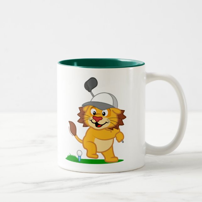 Golf-Löwe Zweifarbige Tasse (Rechts)