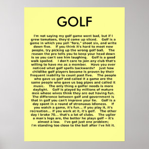 Golf-lustiger Plakat-Spaß Poster