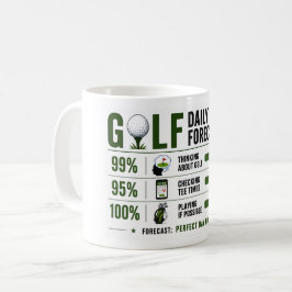 Golf lustiger Spruch Wettervorhersage  Kaffeetasse