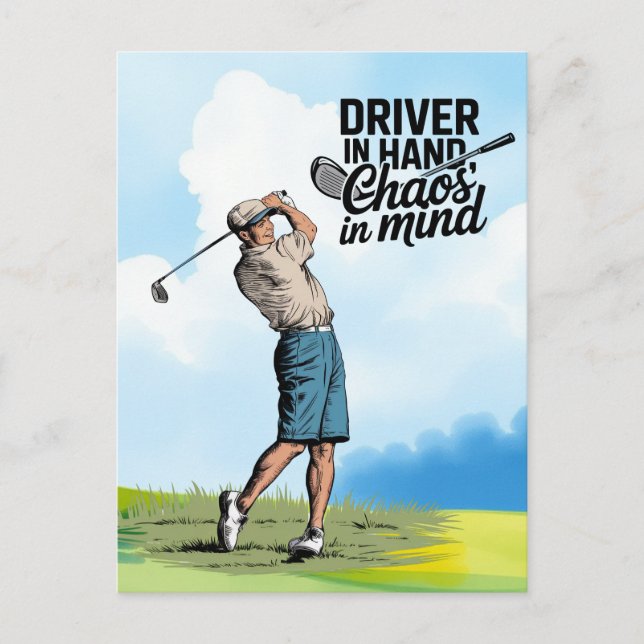 Golf lustiges Sprichwort Angebote für Golfer Gruß Postkarte (Vorderseite)