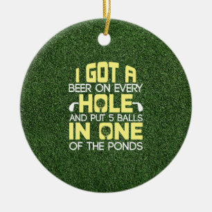 Golf lustiges Sprichwort für Loch in einem Keramik Ornament
