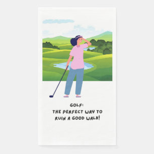 Golf lustiges Sprichwort über Golfer Serviette