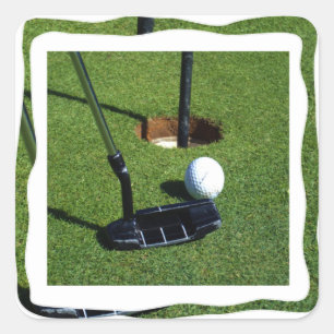 Golf macht dieses Par, Quadratischer Aufkleber