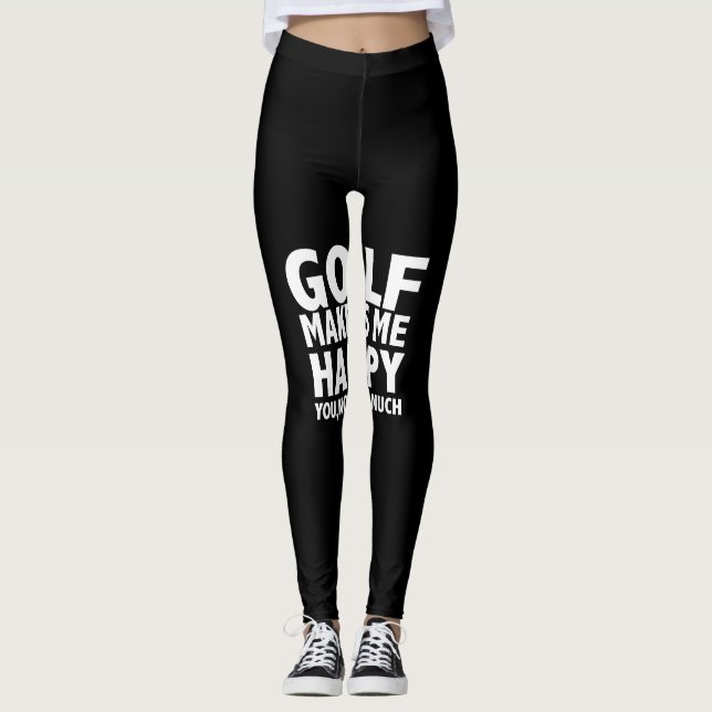 Golf macht mich glücklich, nicht so sehr leggings (Vorderseite)