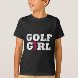 Golf Mädchen Spielerin Golferin Golf Silhouette Sp T-Shirt