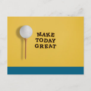 Golf Make noch heute große Grußkarte Postkarte