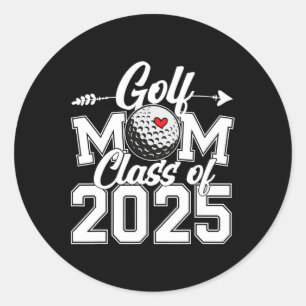 Golf Mama Cl von 2025 Abschluss Senior Sport Fan M Runder Aufkleber