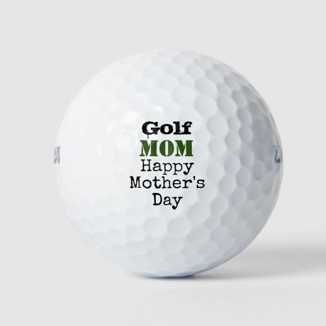 Golf Mama Glücklich Muttertag Golfball (Vorderseite)