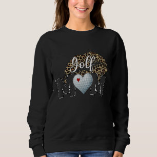 Golf Mama Leopard Print Lips Golf Player Mama Sweatshirt