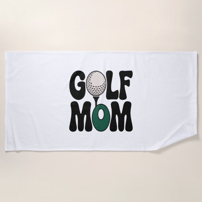 Golf-Mama Strandtuch (Vorderseite)