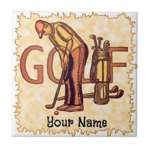 Golf Man Letters Fliese