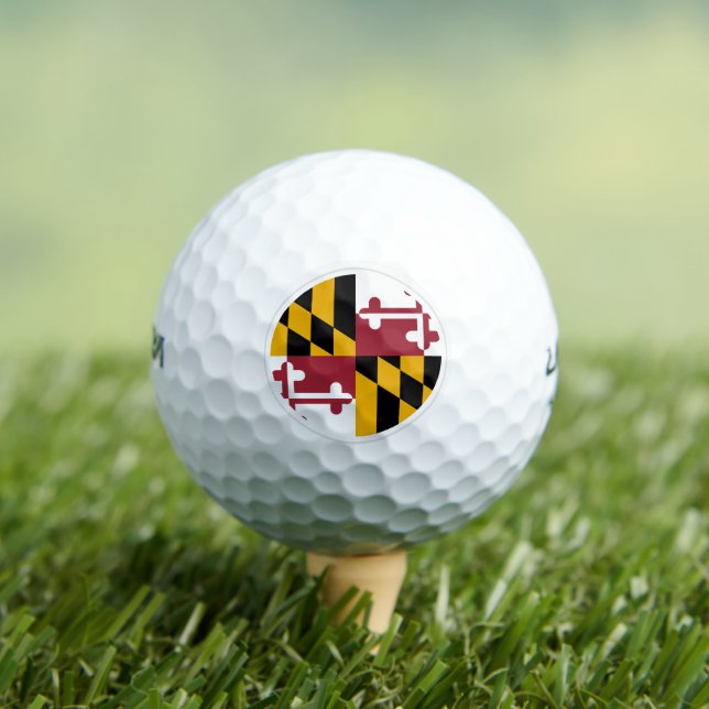 Golf Maryland & Maryland Flag / Golf Ball (Insitu T-Shirt)