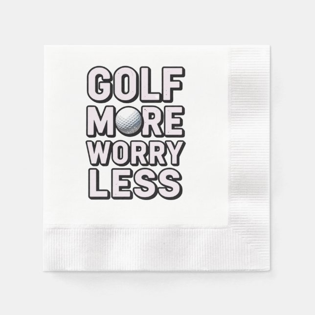 Golf mehr, sorge dich weniger serviette (Vorderseite)