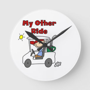 Golf Mein Anderes Fahrzeug Runde Wanduhr