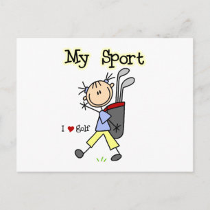 Golf Mein Sport Postkarte
