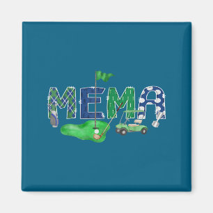 Golf Mema Hole One 1. Grafik Kunst Magnet
