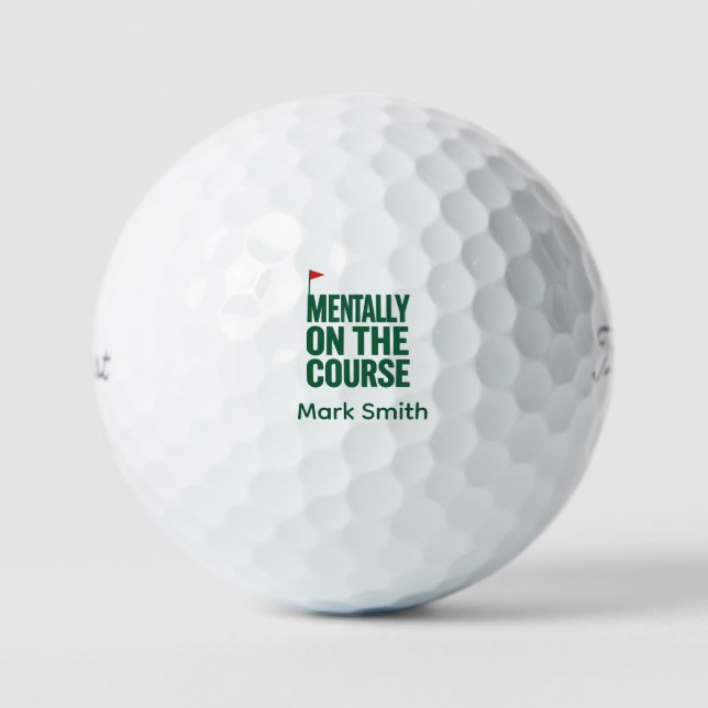 Golf Mental auf dem Platz Golfball (Vorderseite)