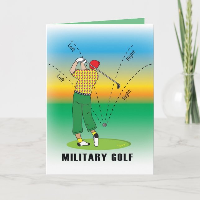 GOLF - militärischer Stil Karte (Vorderseite)
