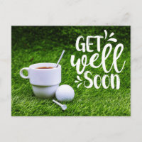 Golf Mit einer Tasse Kaffee und Kugel wird Golf ba