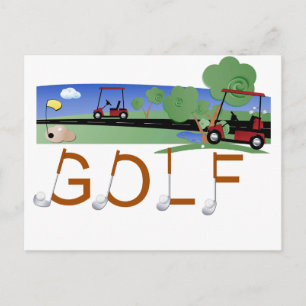 Golf mit Golf Carts - Tshirts und Geschenke Postkarte