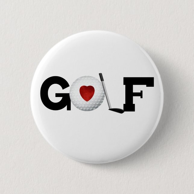 Golf mit Golfball Button (Vorderseite)