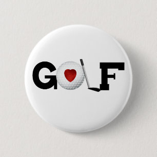 Golf mit Golfball Button