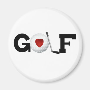 Golf mit Golfball Magnet