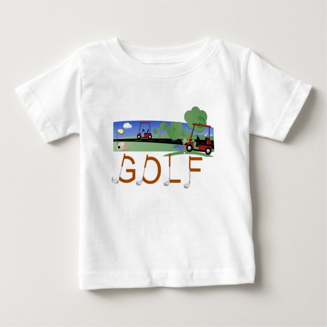 Golf mit Golfmobil-T-Shirts und Geschenken Baby T-shirt (Vorderseite)