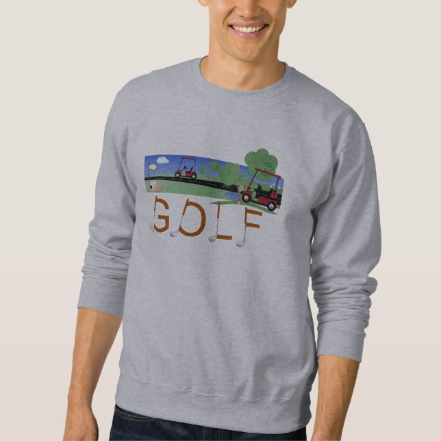 Golf mit Golfmobil-T-Shirts und Geschenken Sweatshirt (Vorderseite)