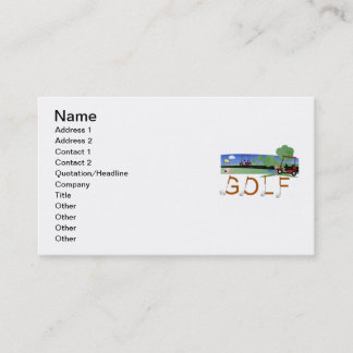 Golf mit Golfmobil-T-Shirts und Geschenken Visitenkarte