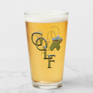 Golf mit Golfplatz, Glas