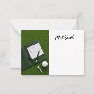 Golf mit Namen für Golfer  Mitteilungskarte