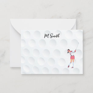 Golf mit Namen für Golfer Note Card Mitteilungskarte
