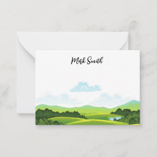 Golf mit Namen für Golfer Note Card Mitteilungskarte