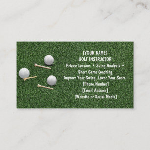 Golf mit Namen für Golfer Visitenkarte
