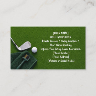 Golf mit Namen für Golfer Visitenkarte
