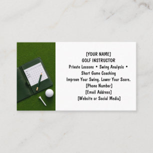 Golf mit Namen für Golfer Visitenkarte