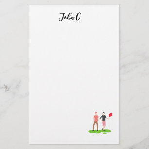 Golf mit Namen Golf Golfplatz Golfplatz Cart Briefpapier