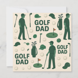 Golf mit Papa für Golfvater Feiertagskarte