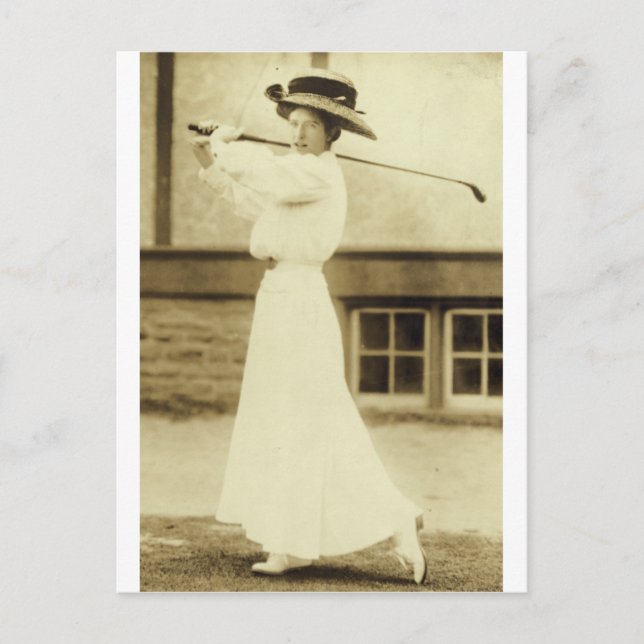 GOLF MIT STIL! - 1908 Women's Golf Champion Postkarte (Vorderseite)