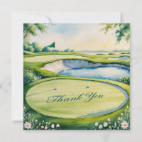 Golf mit Text auf dem Golfplatz Aquarellfarben