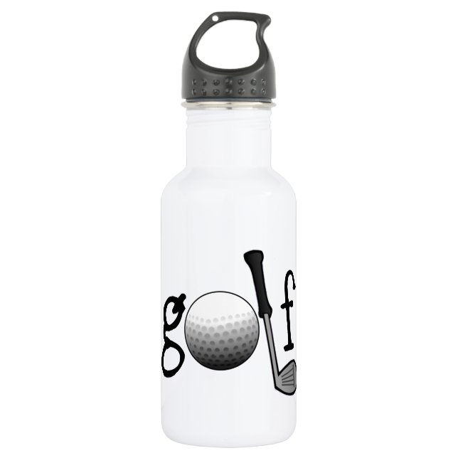 Golf mit Verein und Ball Trinkflasche (Vorderseite)