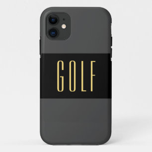 GOLF Modern Wide Sporty Bold Grau Black Stripes Case-Mate iPhone Hülle