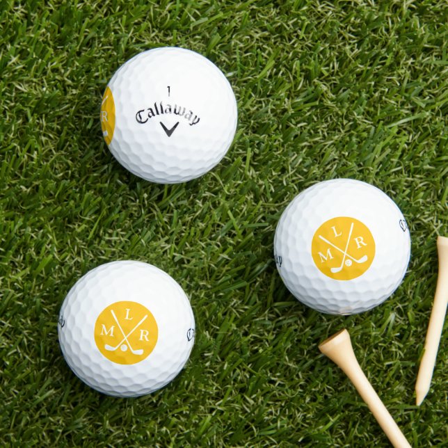 Golf Moderne Elegante Monogramm-Typografie Initial Golfball (Insitu Gras)