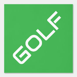 GOLF Moderner weißer Text heller grüner Hintergrun Tapete